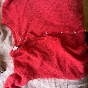 Sezane Gaspard cardigan in bright red size small, only worn once! No flaws
